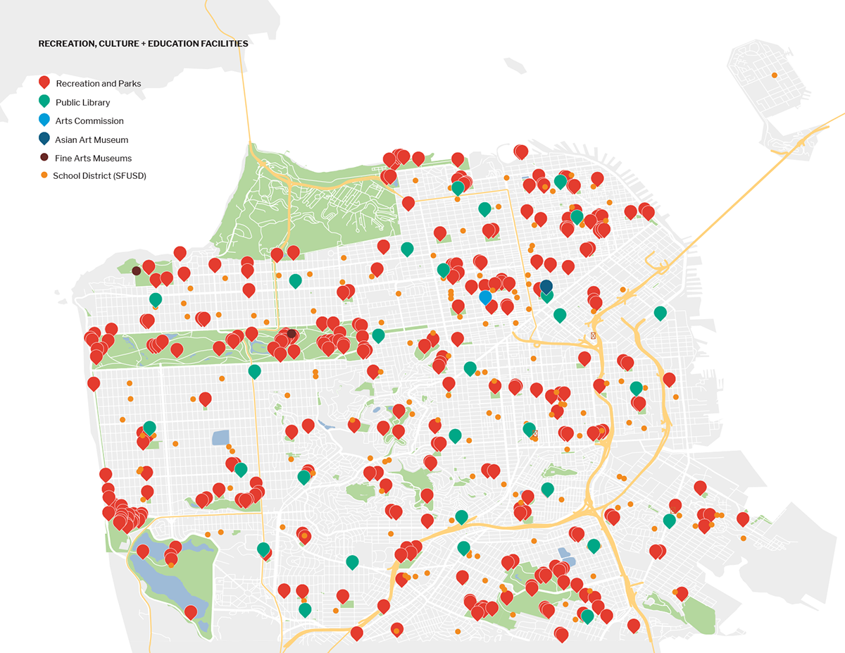 Recreation, Culture, and Education Facilities Map