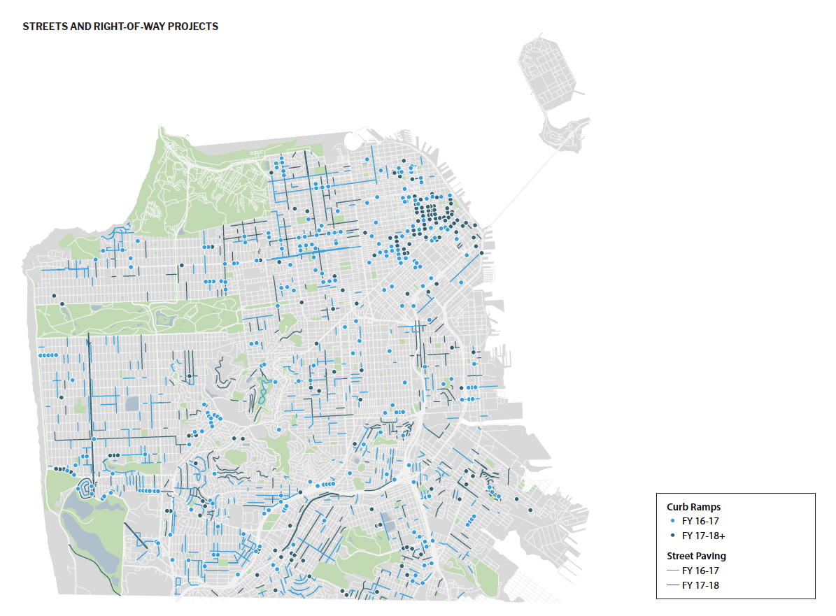 Streets and Rights-of-Way Projects Map